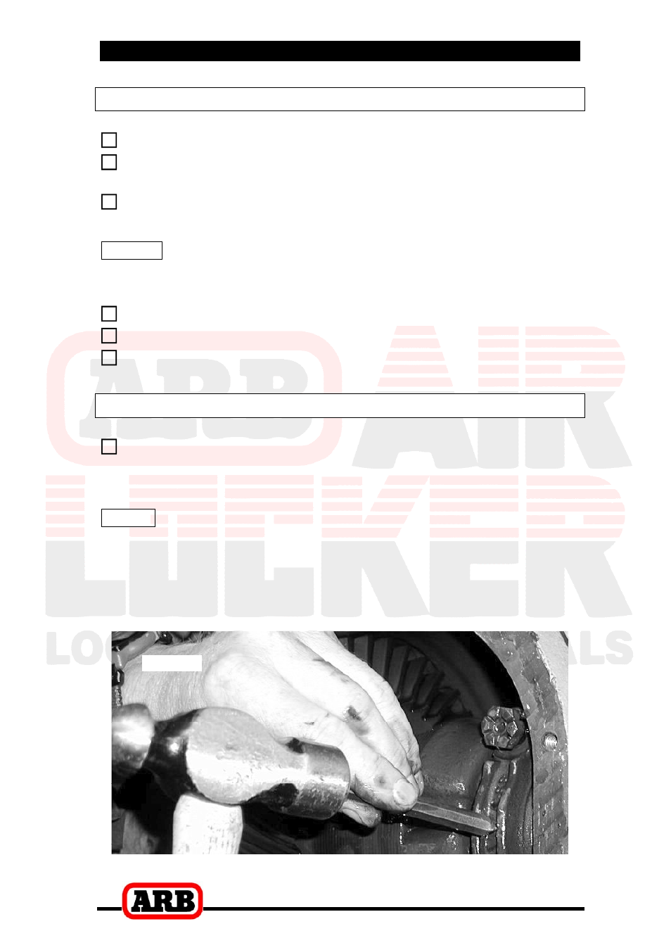 2 removing the existing differential, Removing the third member, Marking the bearing caps | ARB RD99 User Manual | Page 9 / 40