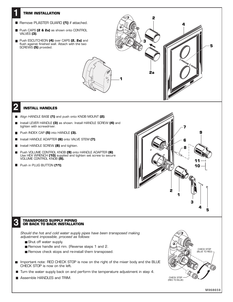 Installation instructions, Townsquare, Recommended tools | Central thermostat with volume control trim kit | American Standard Town Square T555740 User Manual | Page 2 / 10