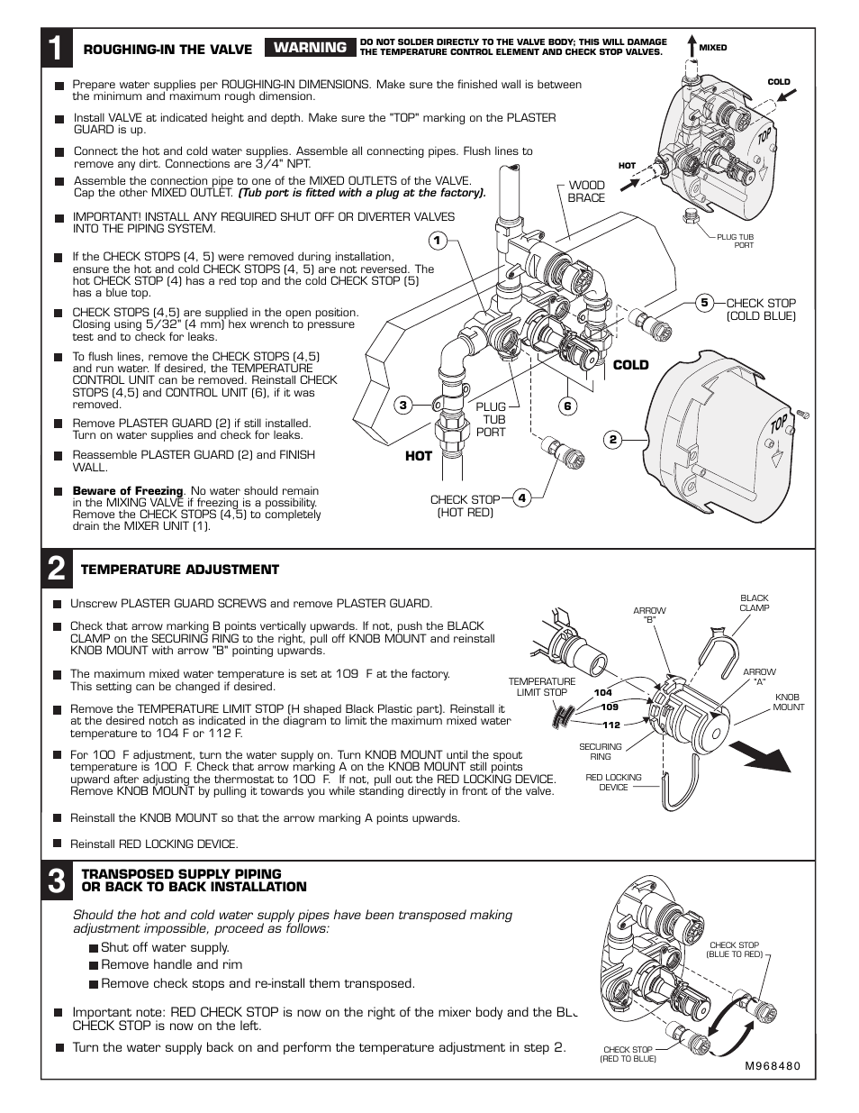 Installation instructions, R540 | American Standard Town Square T555740 User Manual | Page 9 / 10