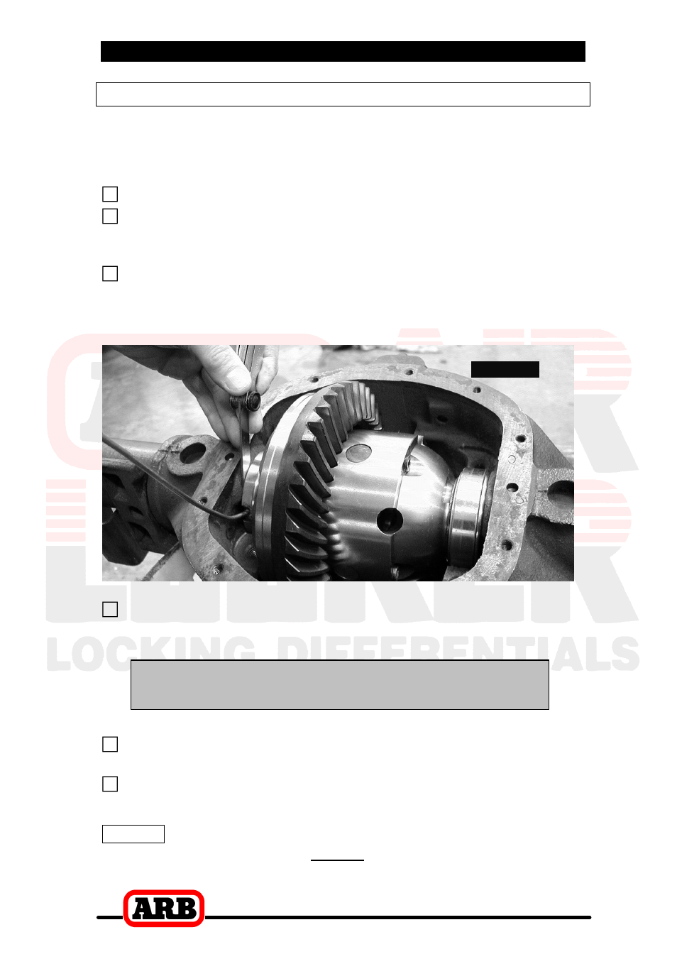 Pre-load + end float = shim pack, 3 installing the air locker, Pre-load shimming | ARB RD83 User Manual | Page 21 / 44