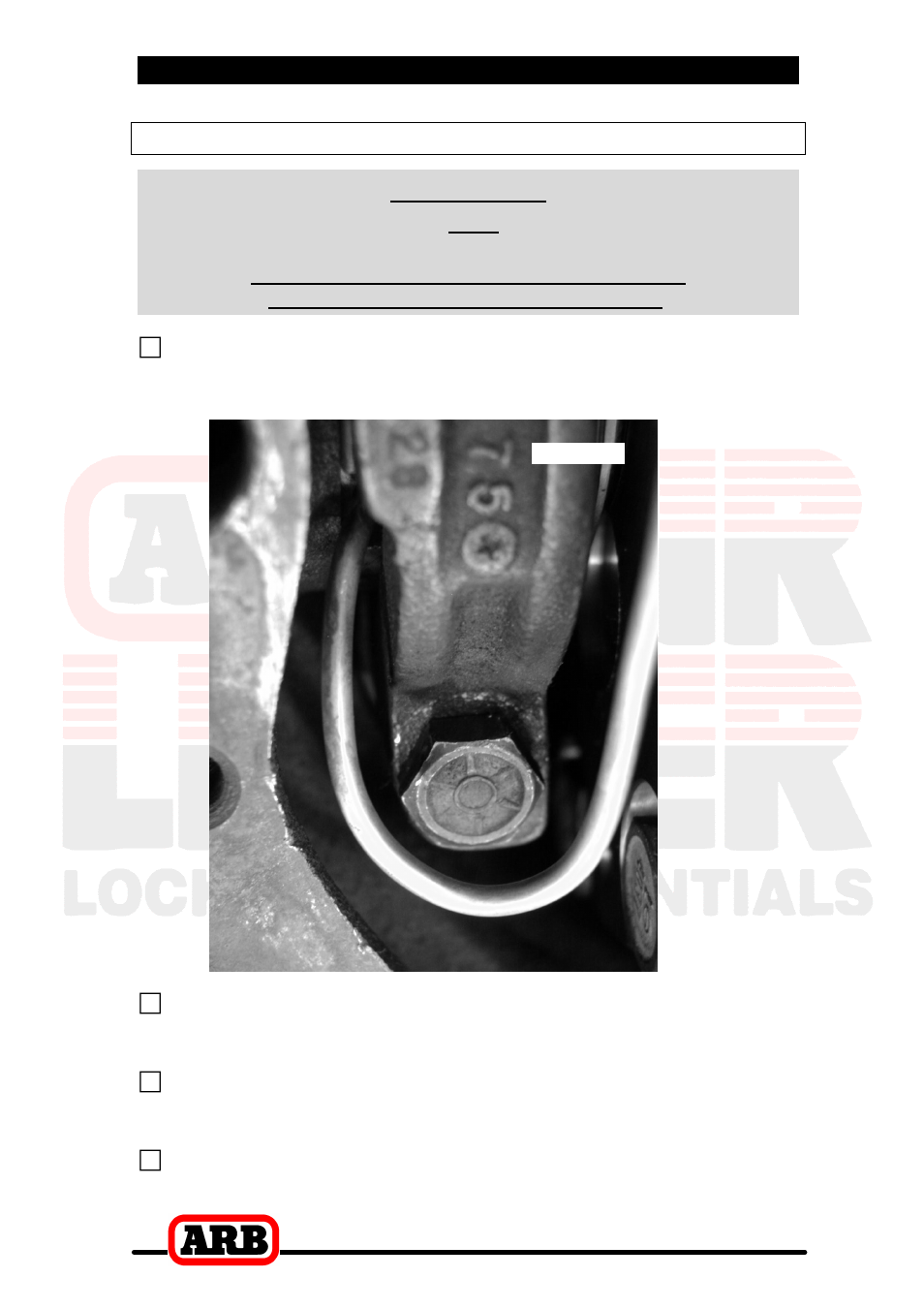 3 installing the air locker, Reinstalling the bearing caps, Important | ARB RD84 User Manual | Page 23 / 44