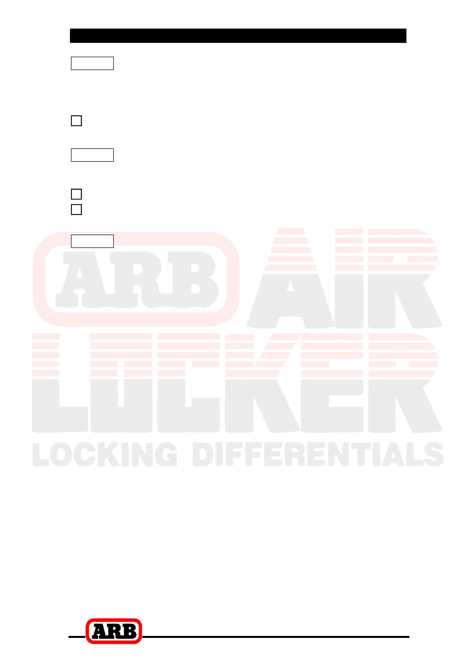3 installing the air locker | ARB RD132 User Manual | Page 15 / 40