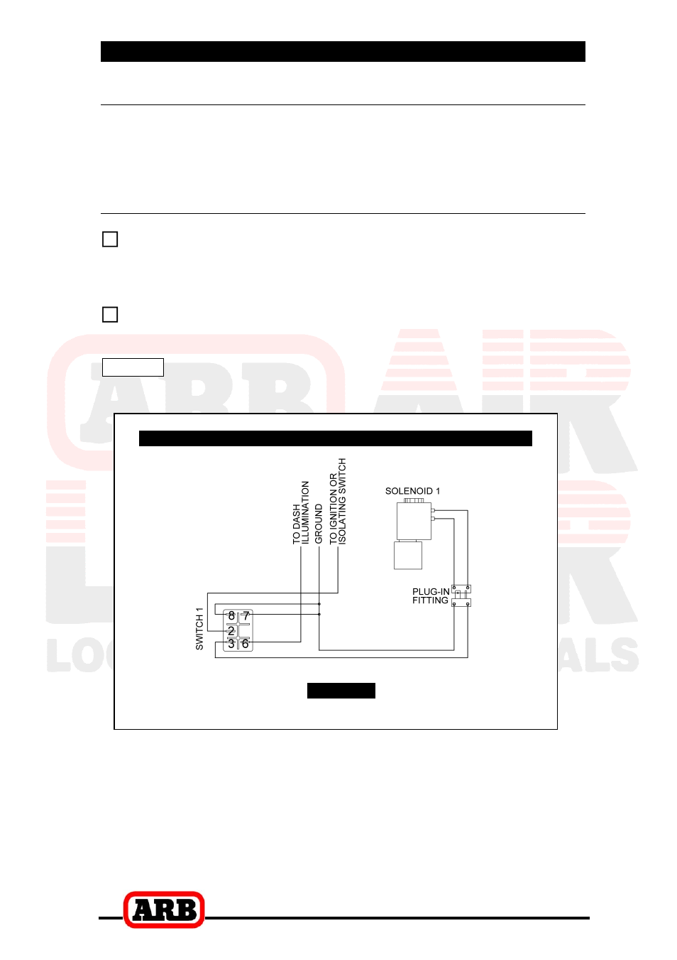5 mounting & connecting the electrical system, Connection to an alternate air source, Single air locker system | ARB RD132 User Manual | Page 33 / 40