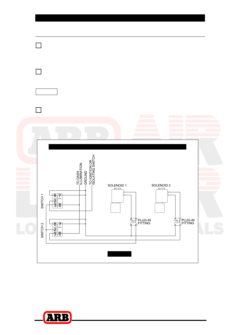 And 22, 5 mounting & connecting the electrical system, Dual air locker system | ARB RD132 User Manual | Page 34 / 40