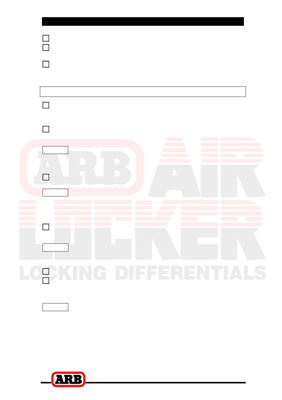 3 installing the air locker, Final air locker assembly | ARB RD05 User Manual | Page 14 / 38