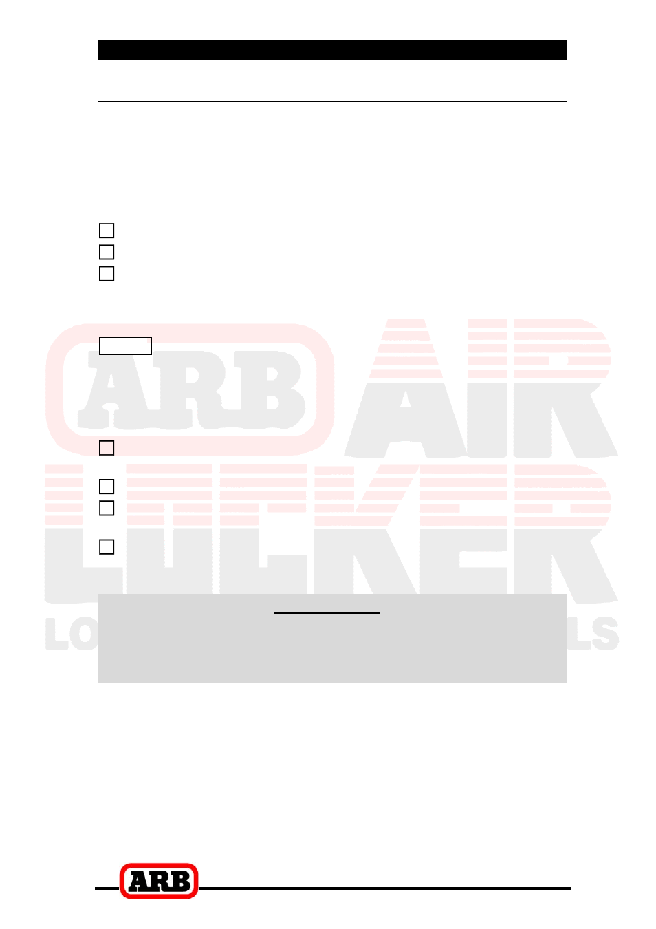 4 installing the air system, Connection to an alternate air source, Important | ARB RD05 User Manual | Page 25 / 38