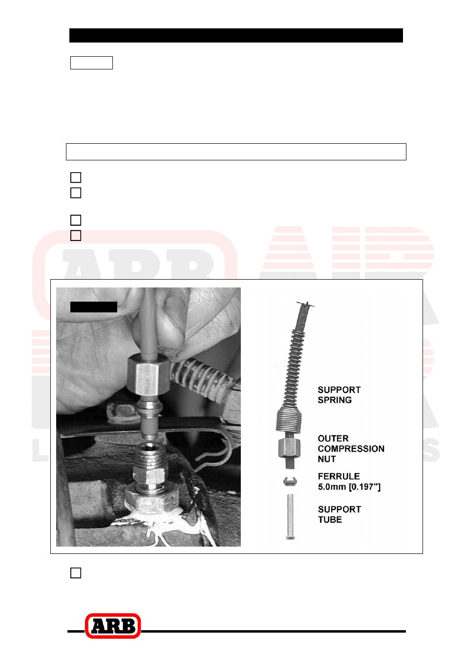 4 installing the air system, Connection to the bulkhead fitting | ARB RD05 User Manual | Page 27 / 38