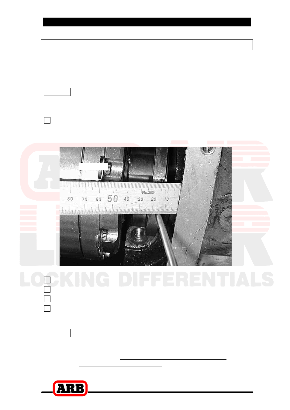 4 installing the air locker, Marking the bearing cap for tube clearance | ARB RD12 User Manual | Page 20 / 44