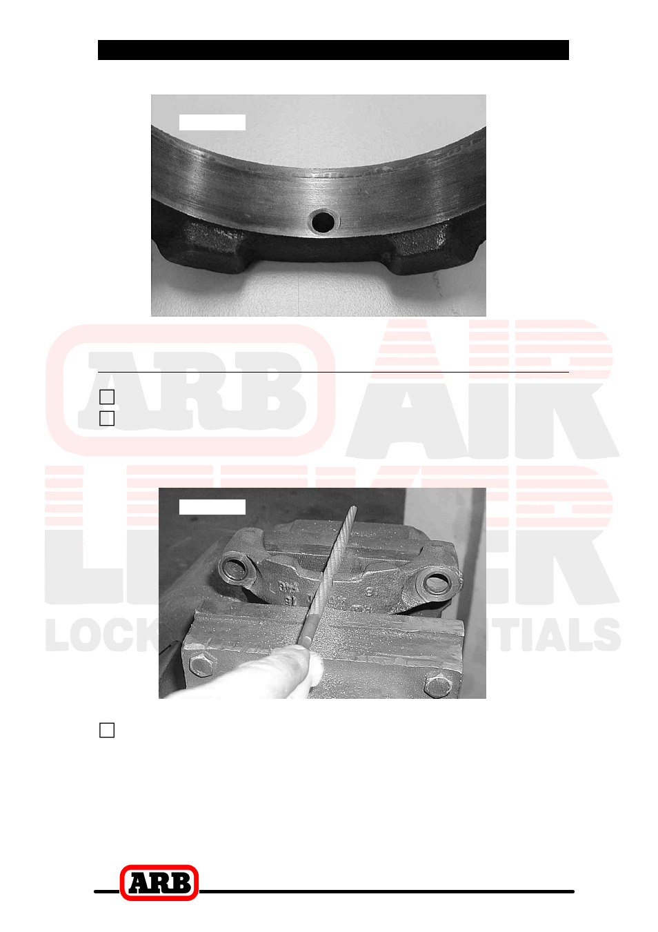 4 installing the air locker, Notching the bearing cap | ARB RD12 User Manual | Page 23 / 44