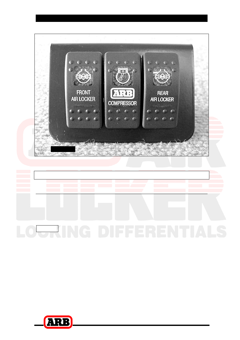 6 mounting & connecting the electrical system, Wiring the actuator system, Connection to an arb air compressor | ARB RD12 User Manual | Page 35 / 44