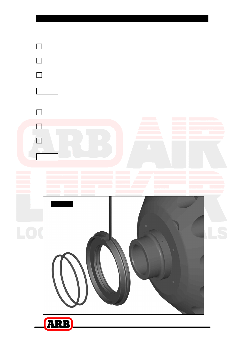 3 installing the air locker, Assembling the seal housing | ARB RD114 User Manual | Page 12 / 36
