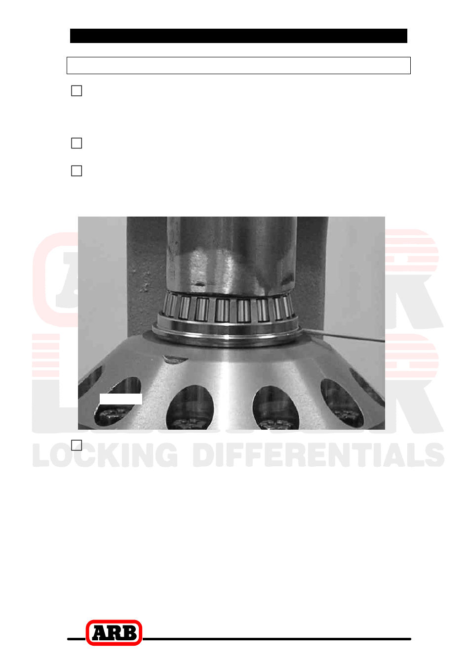 3 installing the air locker, Installing the carrier bearings | ARB RD114 User Manual | Page 13 / 36
