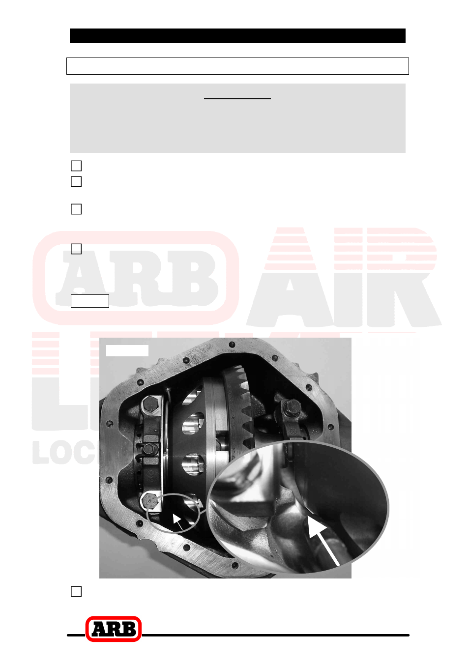 3 installing the air locker, Checking for assembly clearance | ARB RD114 User Manual | Page 15 / 36