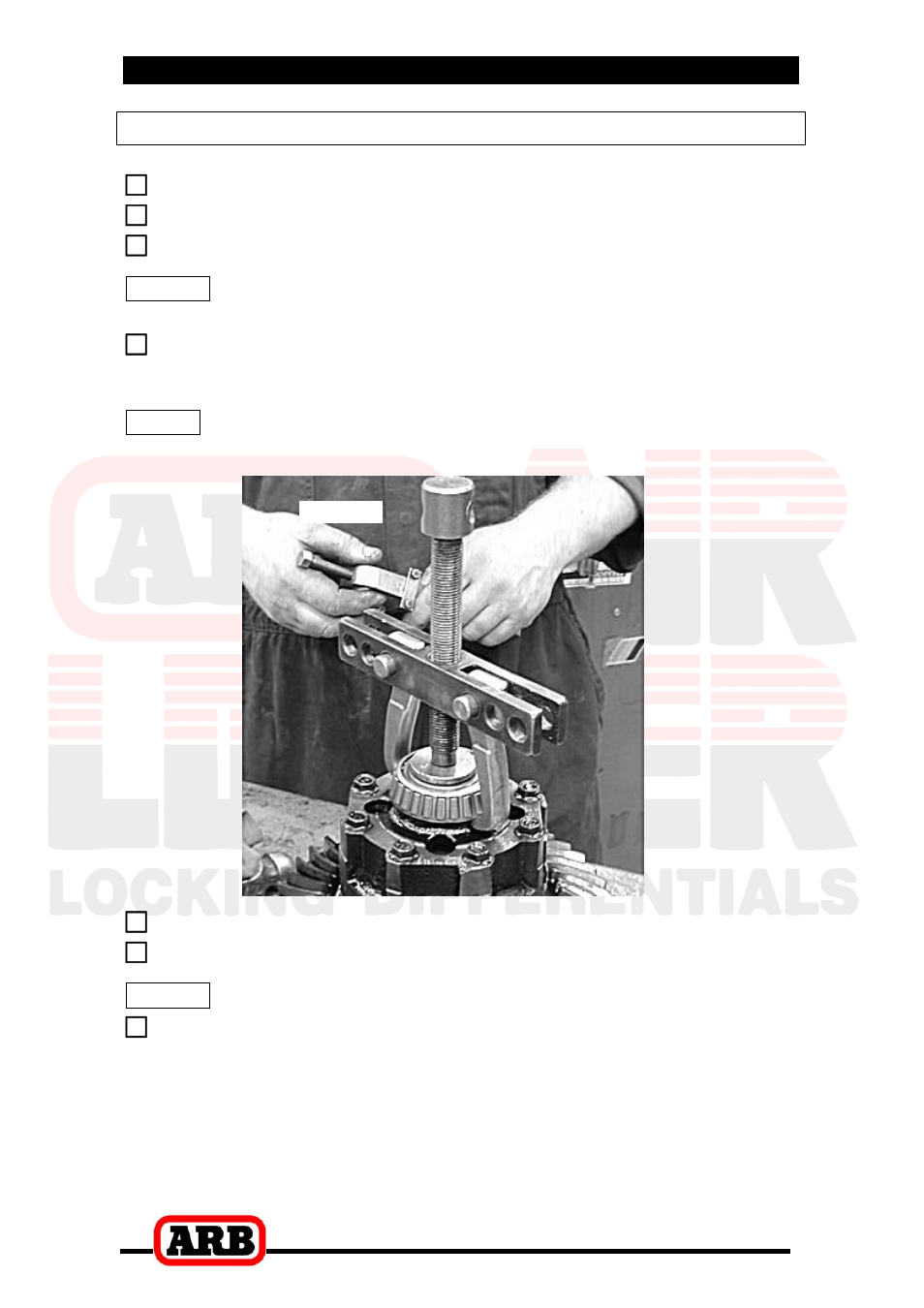 2 removing the existing differential, Removing the differential carrier | ARB RD40 User Manual | Page 10 / 38