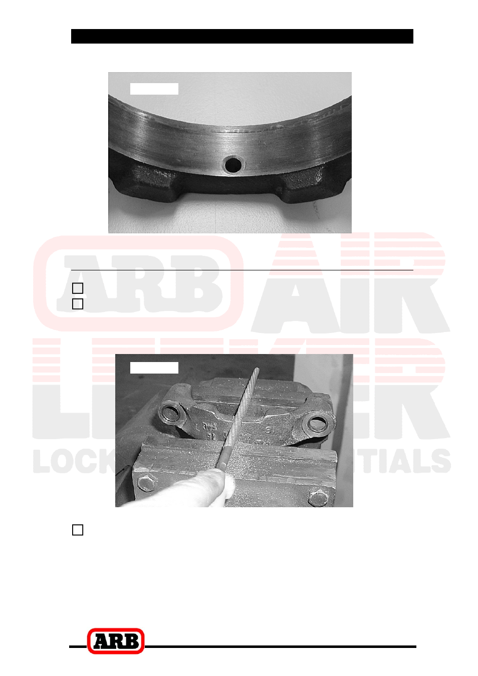 3 installing the air locker, Notching the bearing cap | ARB RD40 User Manual | Page 18 / 38