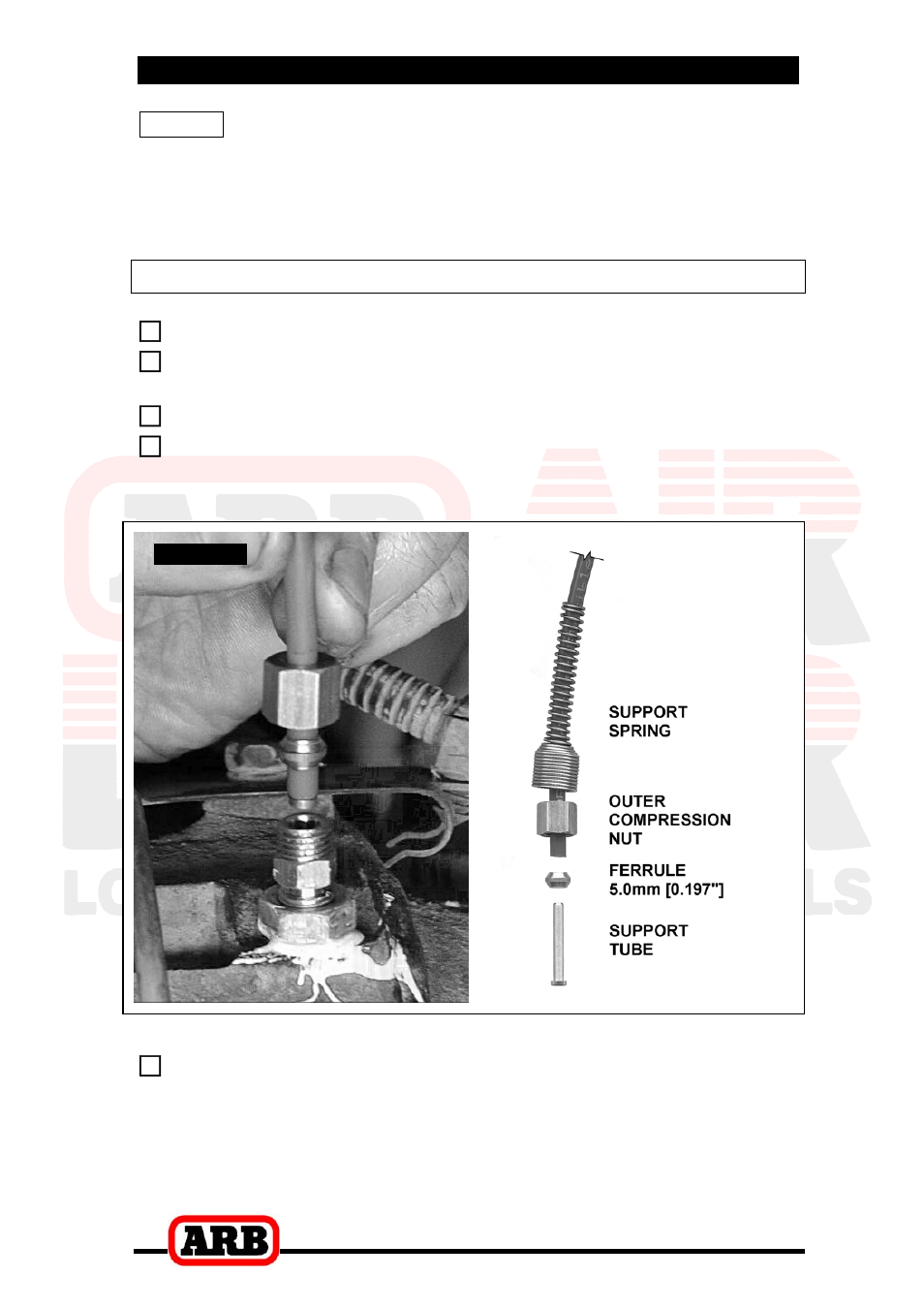 4 installing the air system, Connection to the bulkhead fitting | ARB RD40 User Manual | Page 27 / 38