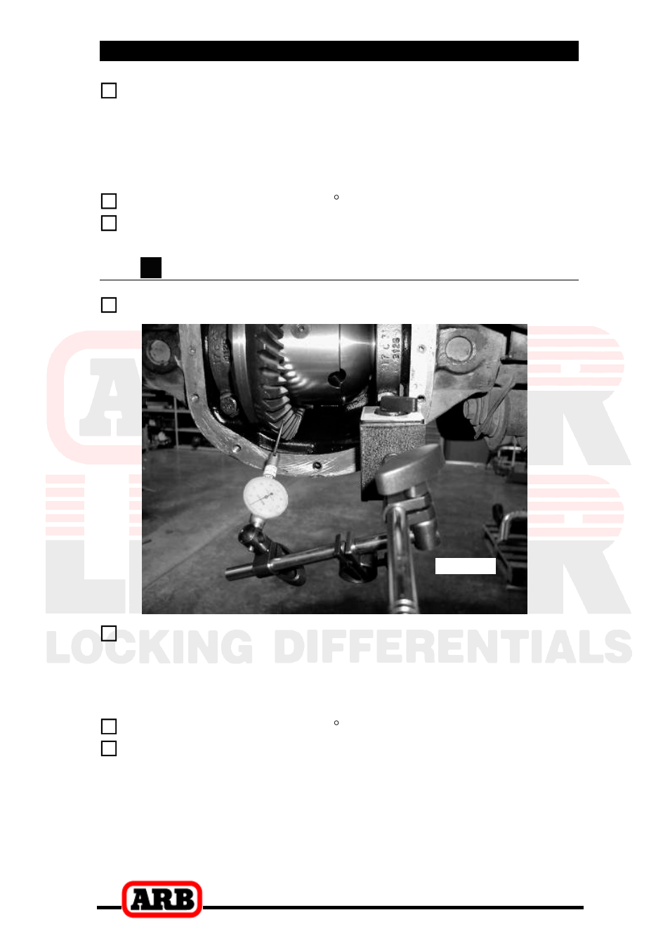 2 b backlash measurement of live axle, 2 removing the existing differential, Backlash measurement of live axle | ARB RD197 User Manual | Page 12 / 42