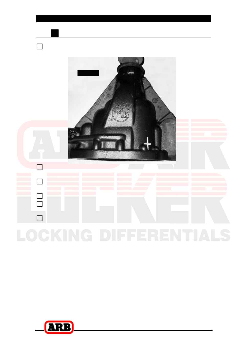 2 b port location on the live axle housing, 3 installing the air locker, Port location on the live axle housing | ARB RD197 User Manual | Page 16 / 42
