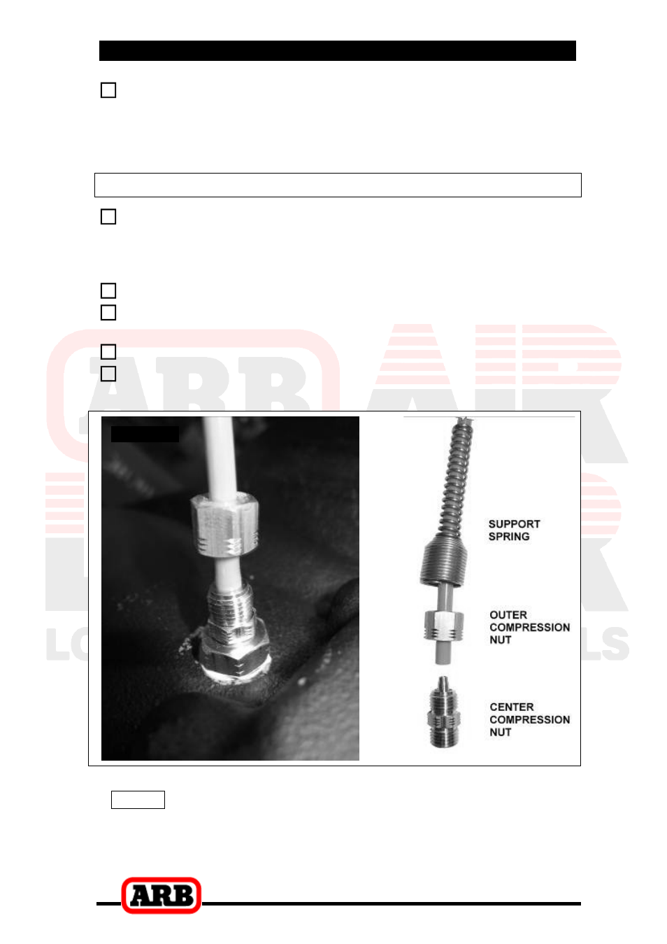 3 connection to the bulkhead fitting, 4 installing the air system, Connection to the bulkhead fitting | ARB RD197 User Manual | Page 31 / 42