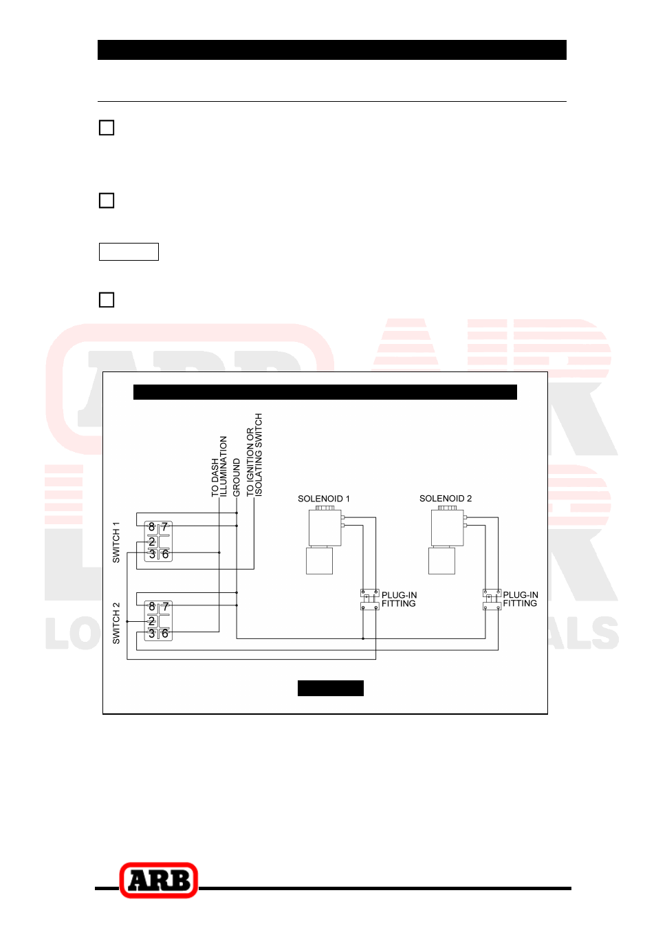 2 dual air locker system, Dual air locker system, And 26 | 5 mounting & connecting the electrical system | ARB RD197 User Manual | Page 37 / 42