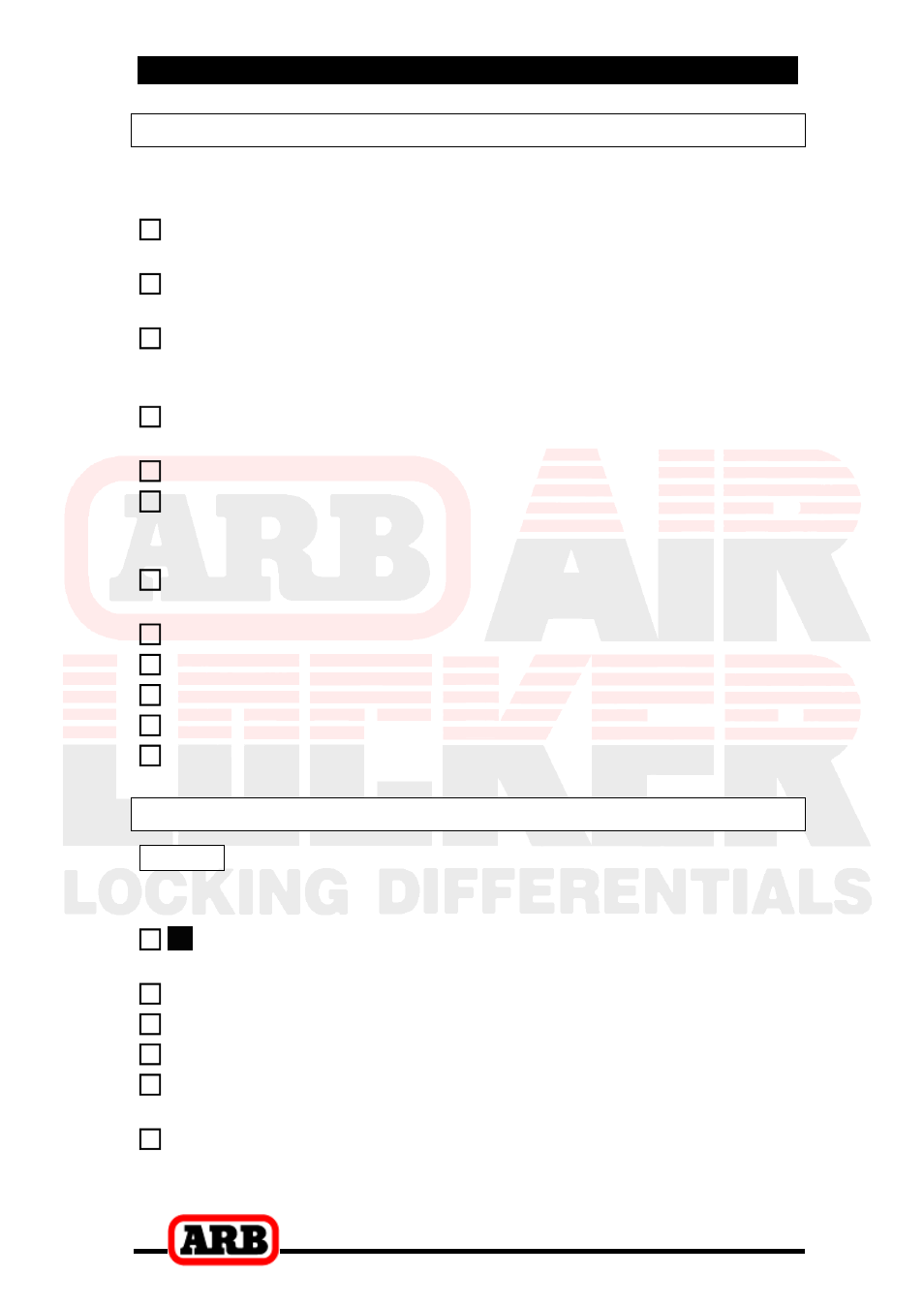 2 testing the air locker actuation, 3 re-sealing & filling the differential, 6 testing & final assembly | Testing the air locker actuation, Re-sealing & filling the differential | ARB RD197 User Manual | Page 39 / 42