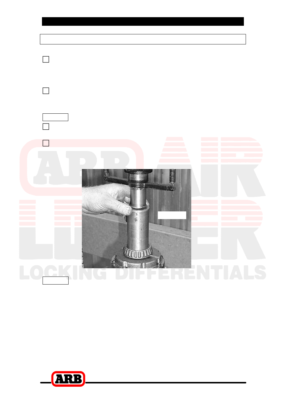 4 installing the air locker, Installing the carrier bearings | ARB RD94 User Manual | Page 13 / 40