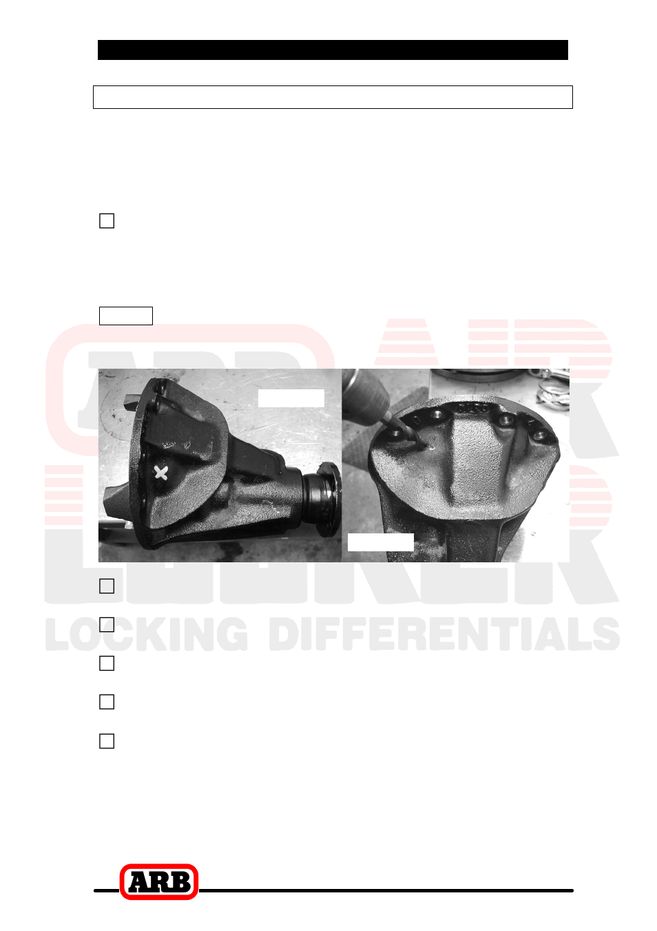 4 installing the air locker, Drilling and tapping the bulkhead port | ARB RD94 User Manual | Page 15 / 40