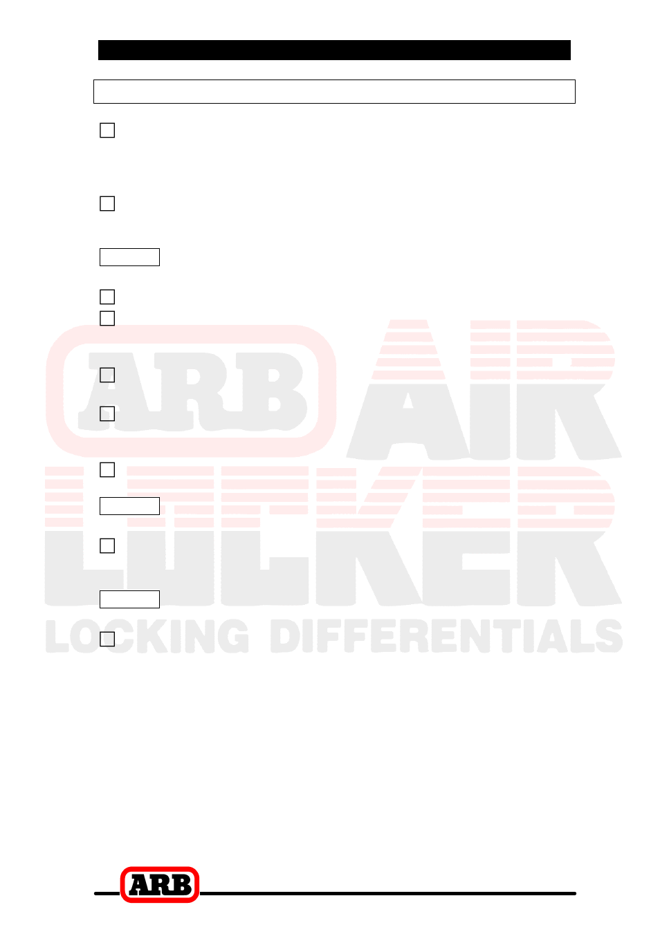 4 installing the air locker, Final air locker assembly | ARB RD94 User Manual | Page 19 / 40