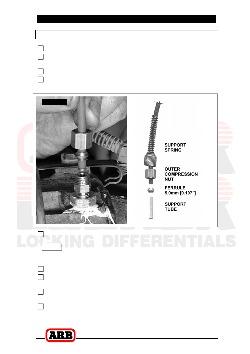 5 installing the air system, Connection to the bulkhead fitting | ARB RD94 User Manual | Page 30 / 40