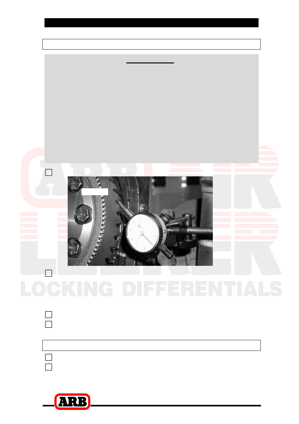 2 removing the existing differential, Checking the current backlash amount, Important | Removing the differential carrier | ARB RD94 User Manual | Page 9 / 40