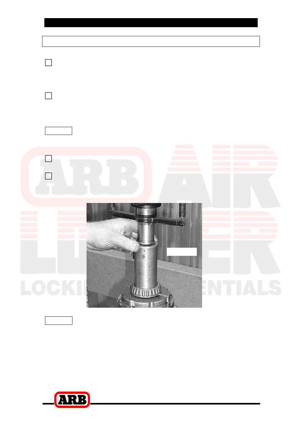 4 installing the air locker, Installing the carrier bearings | ARB RD44 User Manual | Page 15 / 46