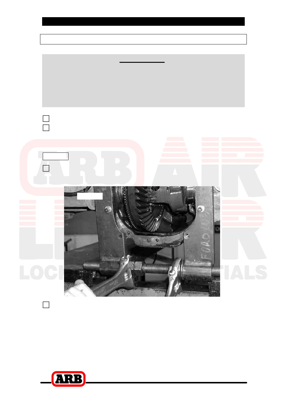 2 removing the existing differential, Spreading the differential housing, Important | ARB RD85 User Manual | Page 10 / 42