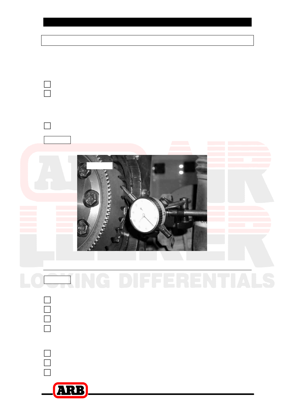4 installing the air locker, Approximating the backlash for tube position, Re-shimming the backlash | ARB RD85 User Manual | Page 19 / 42