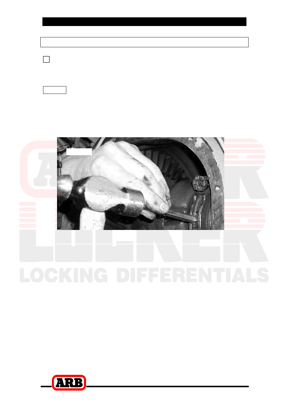 2 removing the existing differential, Marking the bearing cap(s) | ARB RD85 User Manual | Page 8 / 42