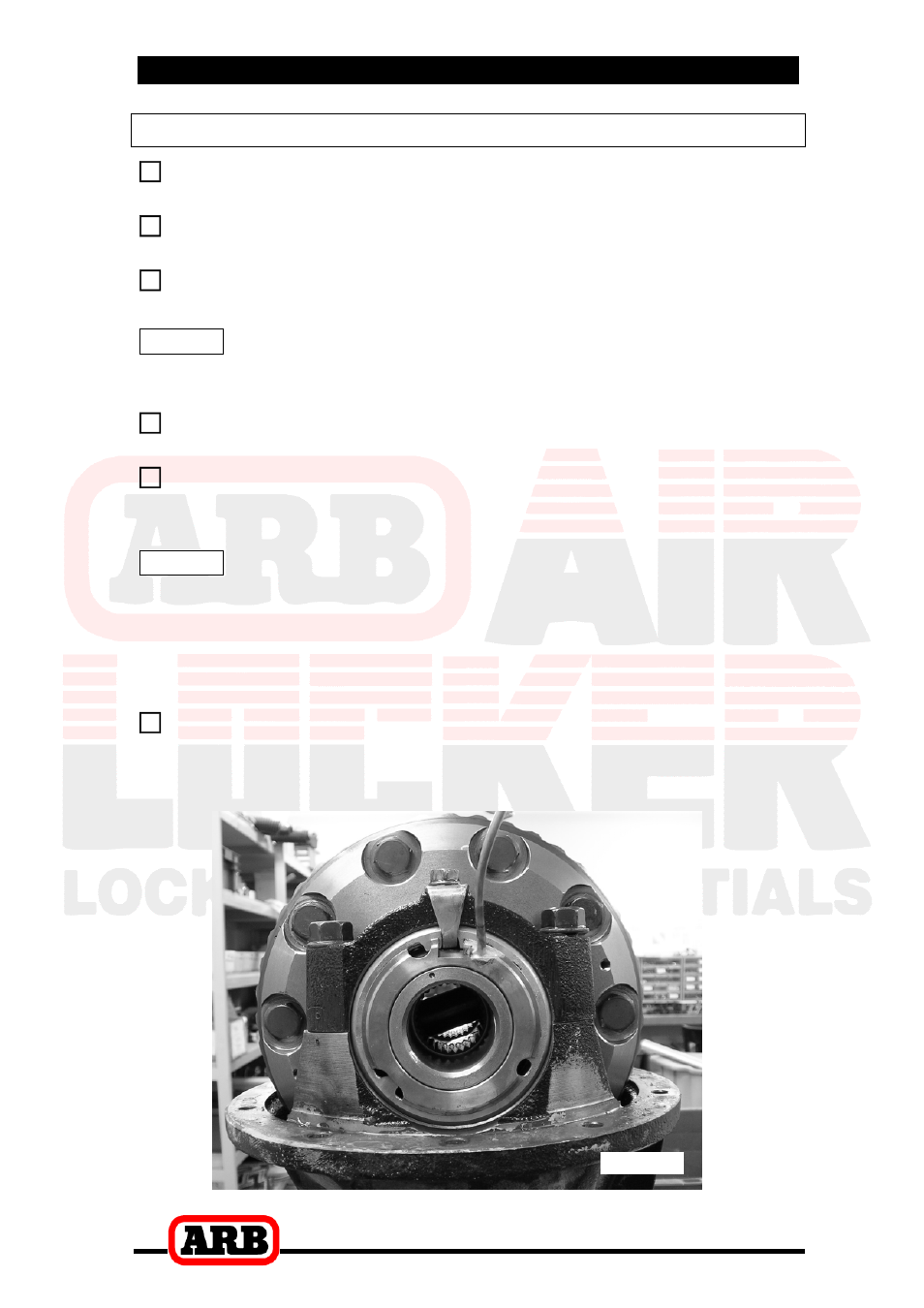 3 installing the air locker, Installing the seal housing | ARB RD127 User Manual | Page 17 / 40