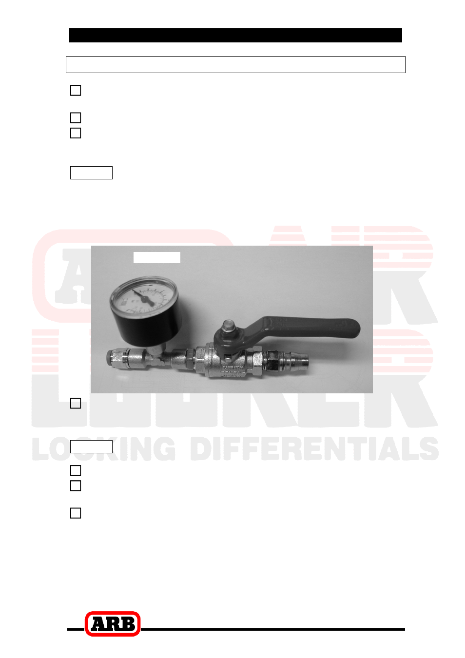 3 installing the air locker, Bench testing the air locker | ARB RD127 User Manual | Page 24 / 40