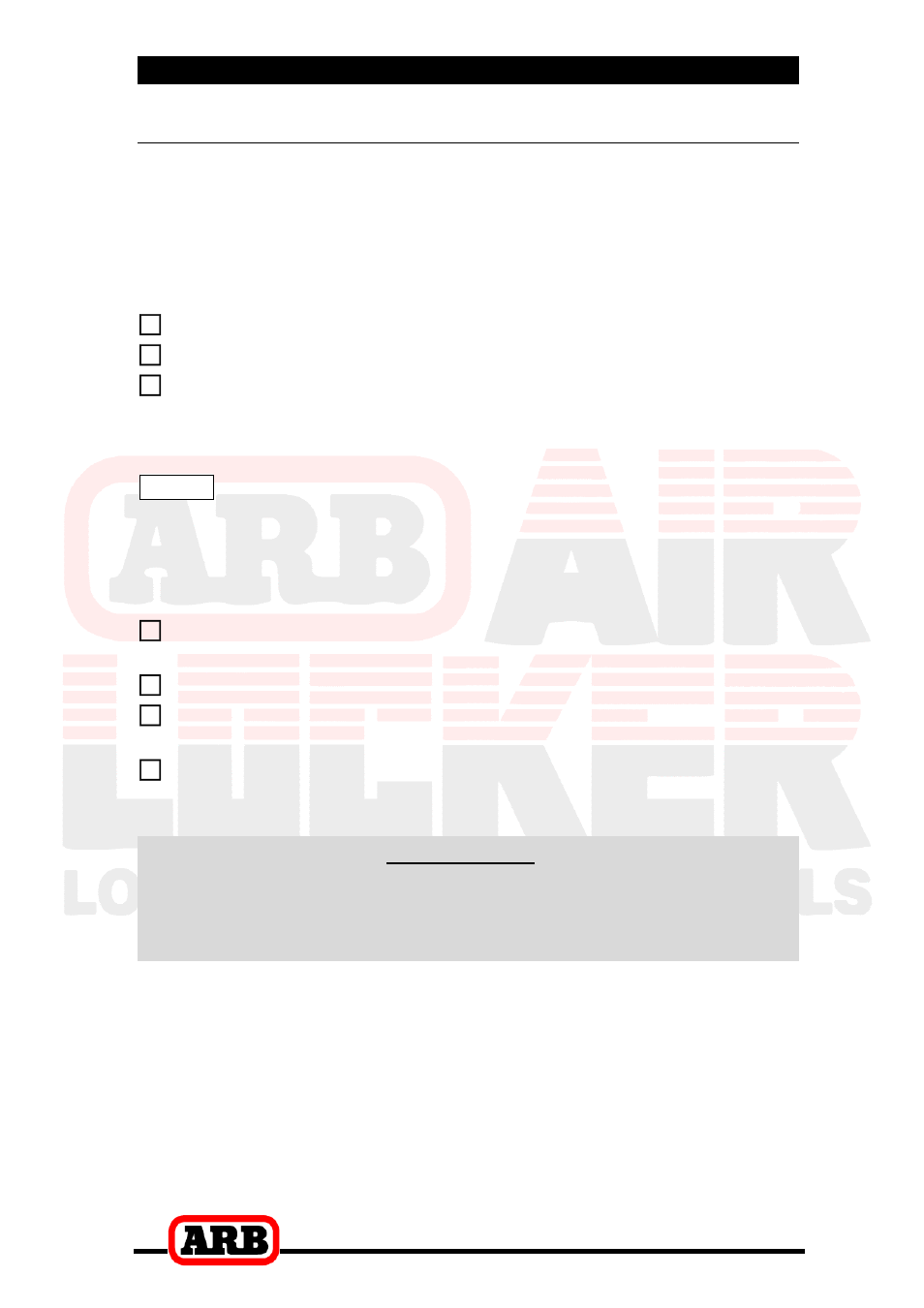 4 installing the air system, Connection to an alternate air source, Important | ARB RD127 User Manual | Page 27 / 40