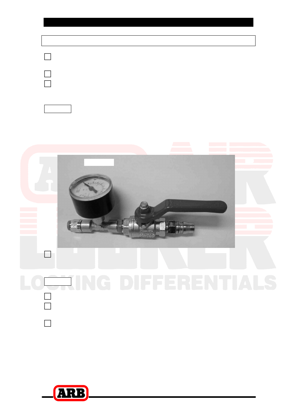3 installing the air locker, Bench testing the air locker | ARB RD128 User Manual | Page 24 / 40