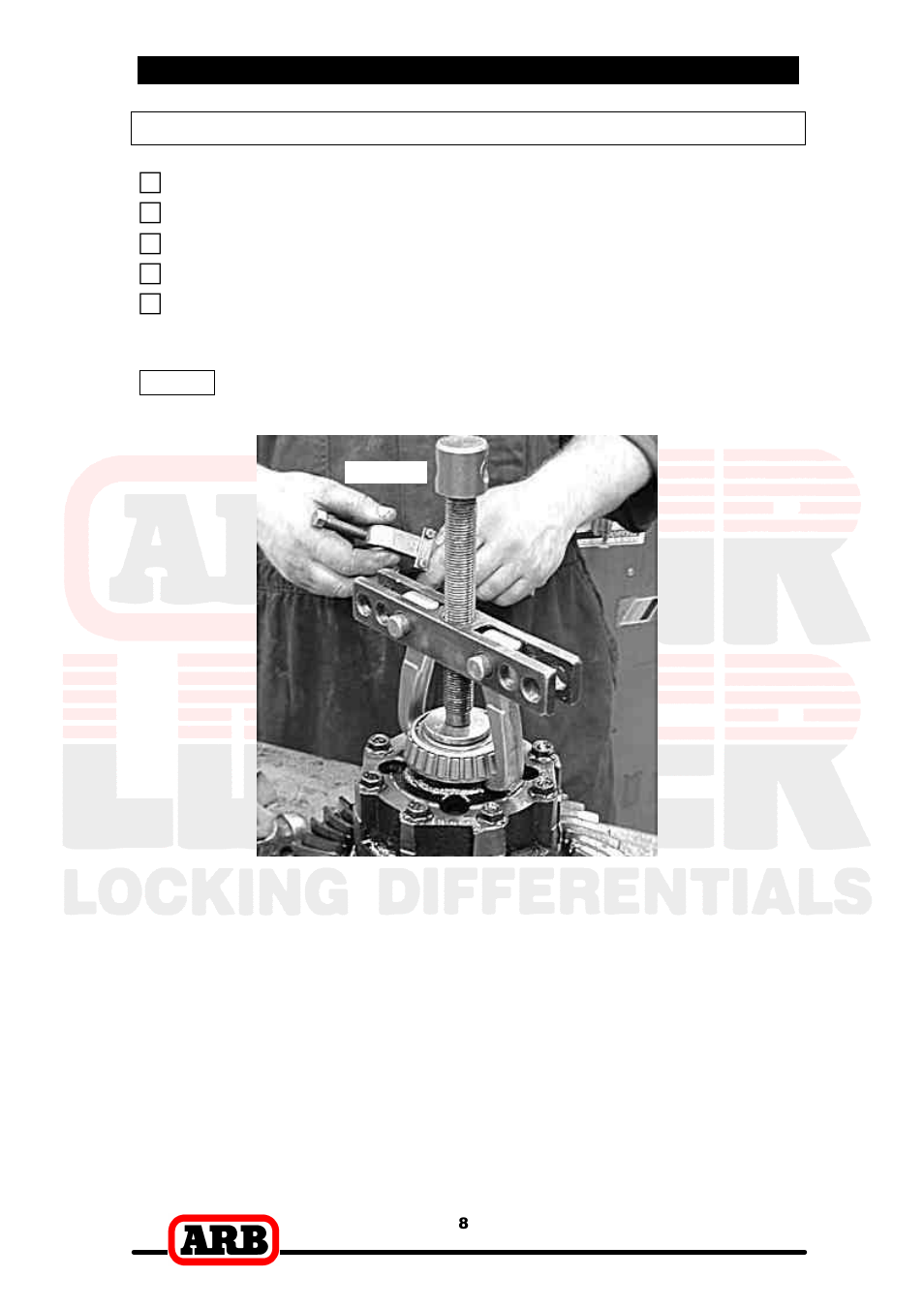 2 removing the existing differential, Removing the differential carrier | ARB RD138 User Manual | Page 10 / 40