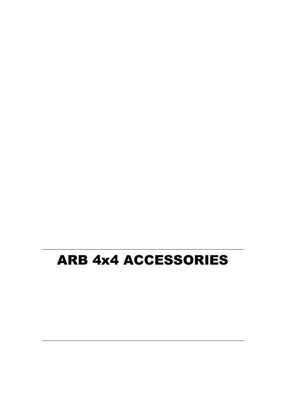 Arb 4x4 accessories, Corporate head office | ARB RD138 User Manual | Page 2 / 40