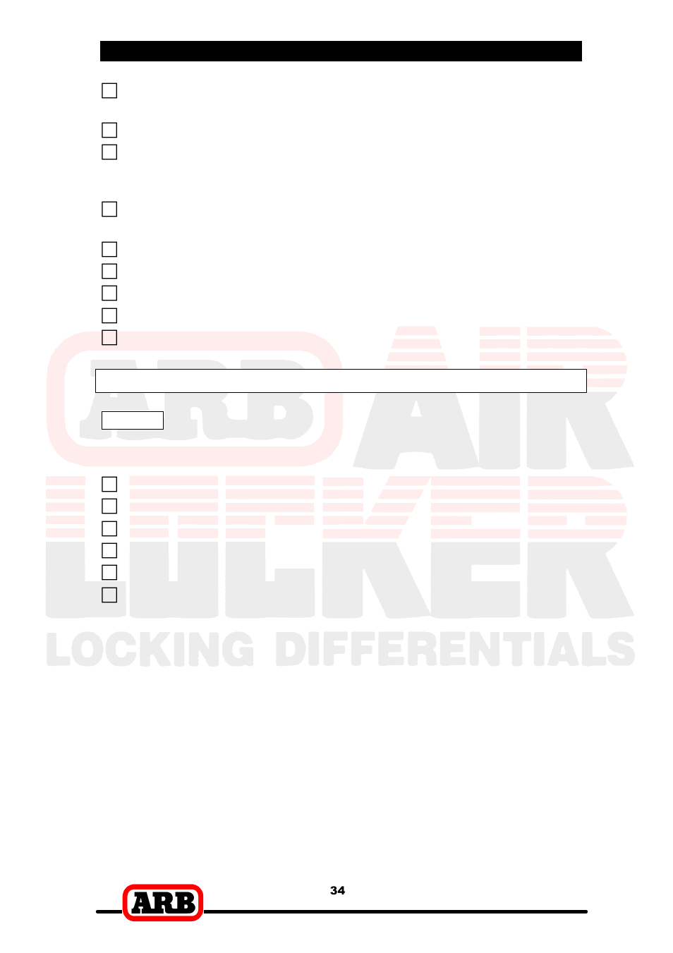 6 testing & final assembly, Filling the differential | ARB RD138 User Manual | Page 36 / 40
