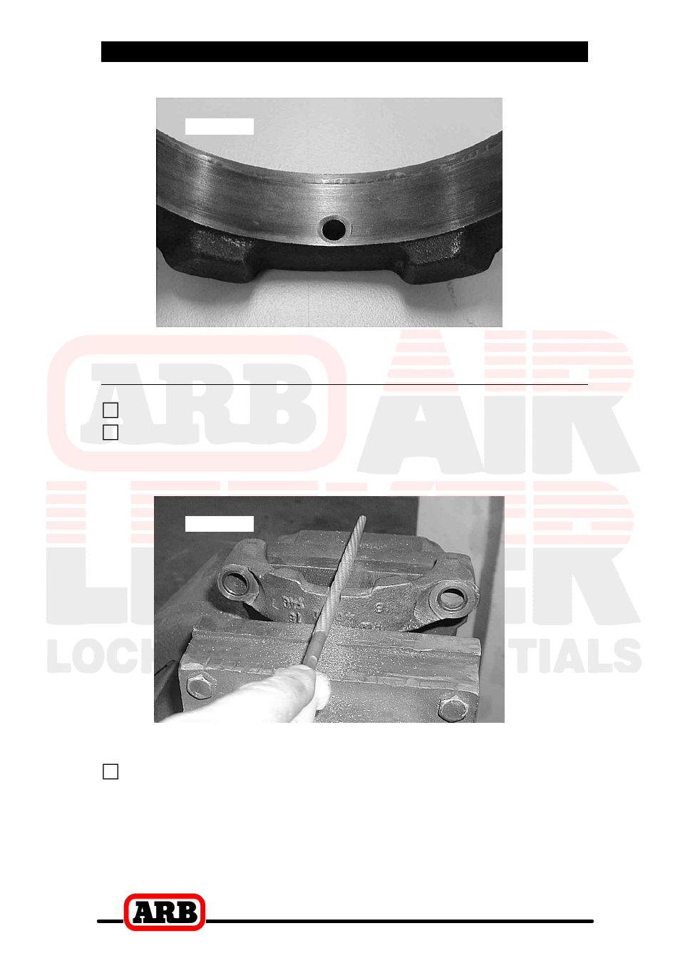 4 installing the air locker, Notching the bearing cap | ARB RD20 User Manual | Page 23 / 44