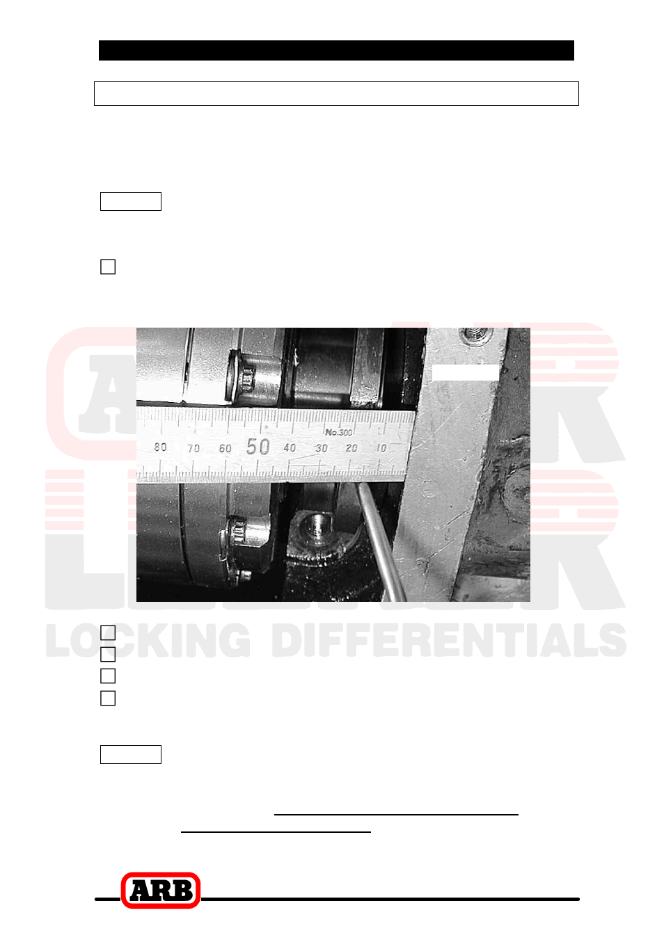 4 installing the air locker, Marking the bearing cap for tube clearance | ARB RD32 User Manual | Page 20 / 44