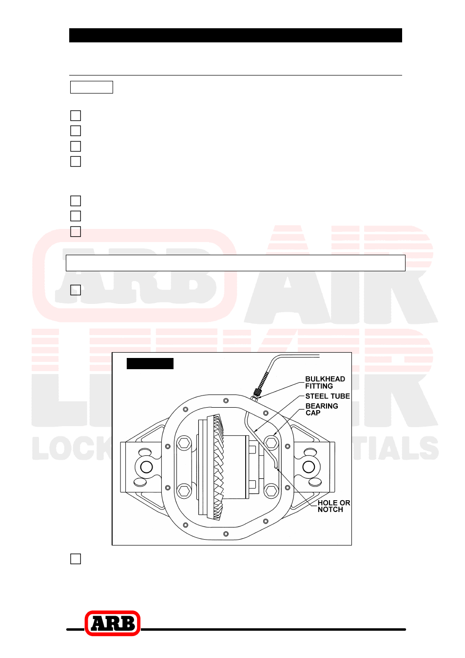 4 installing the air locker, Re-shimming the backlash, Profiling the seal housing tube | ARB RD32 User Manual | Page 26 / 44