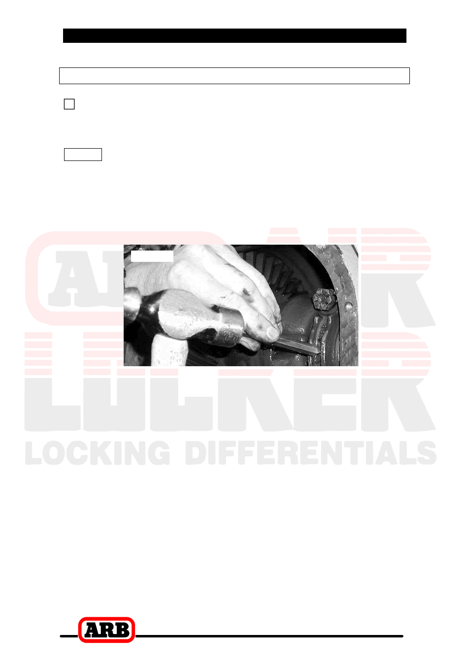 2 removing the existing differential, Marking the bearing caps | ARB RD32 User Manual | Page 8 / 44