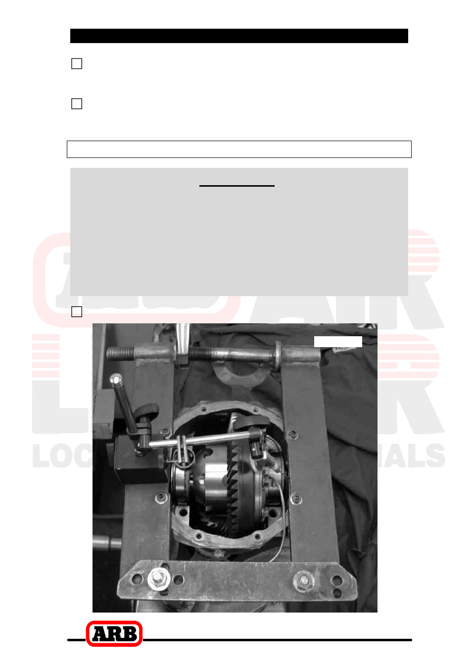 3 installing the air locker, Installing the differential center, Important | ARB RD110 User Manual | Page 20 / 42
