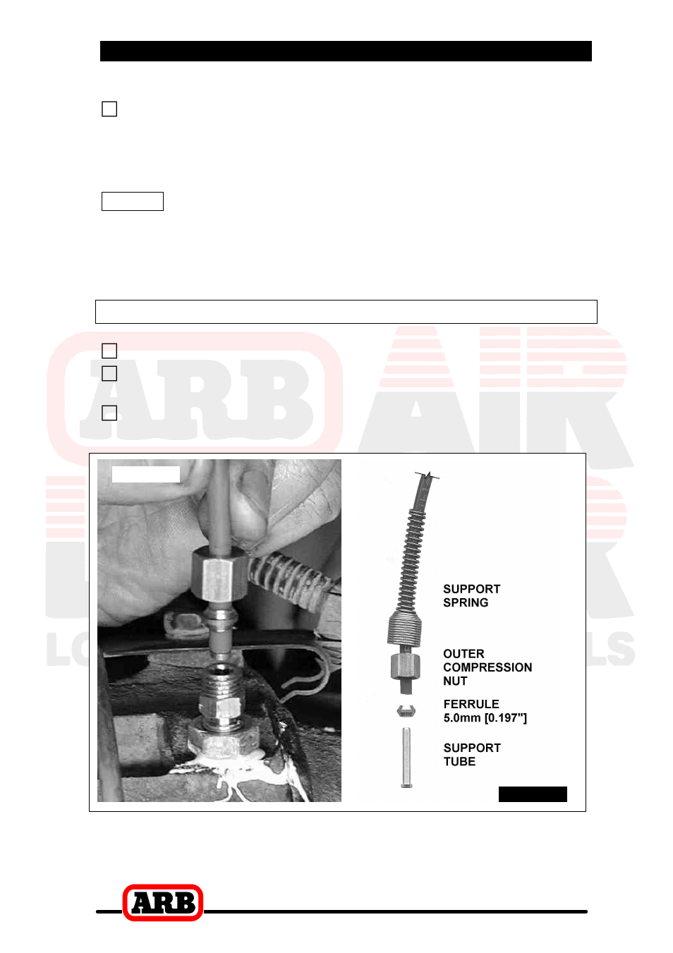 4 installing the air system, Connection to the bulkhead fitting | ARB RD110 User Manual | Page 31 / 42