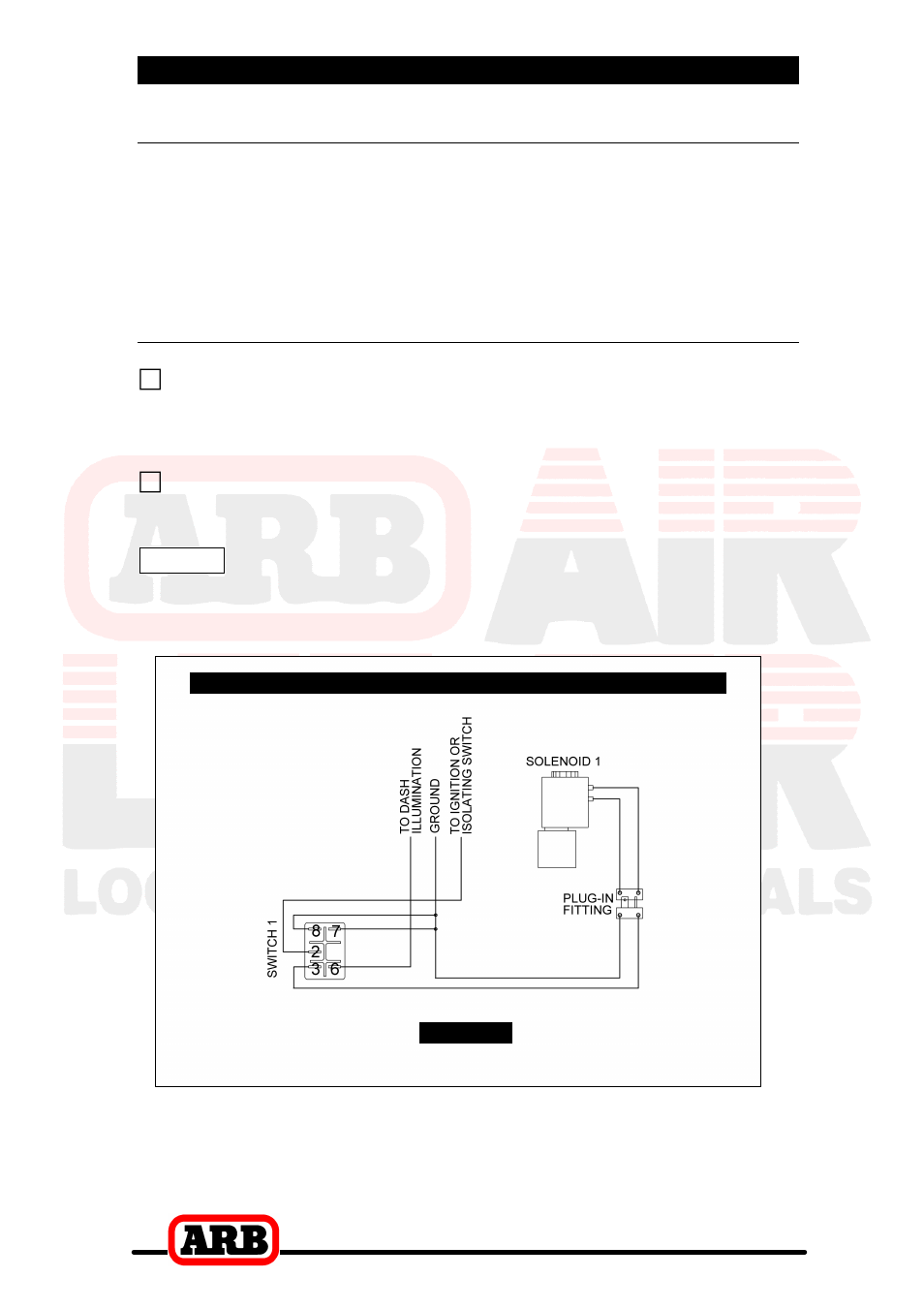 5 mounting & connecting the electrical system, Connection to an alternate air source, Single air locker system | ARB RD110 User Manual | Page 35 / 42