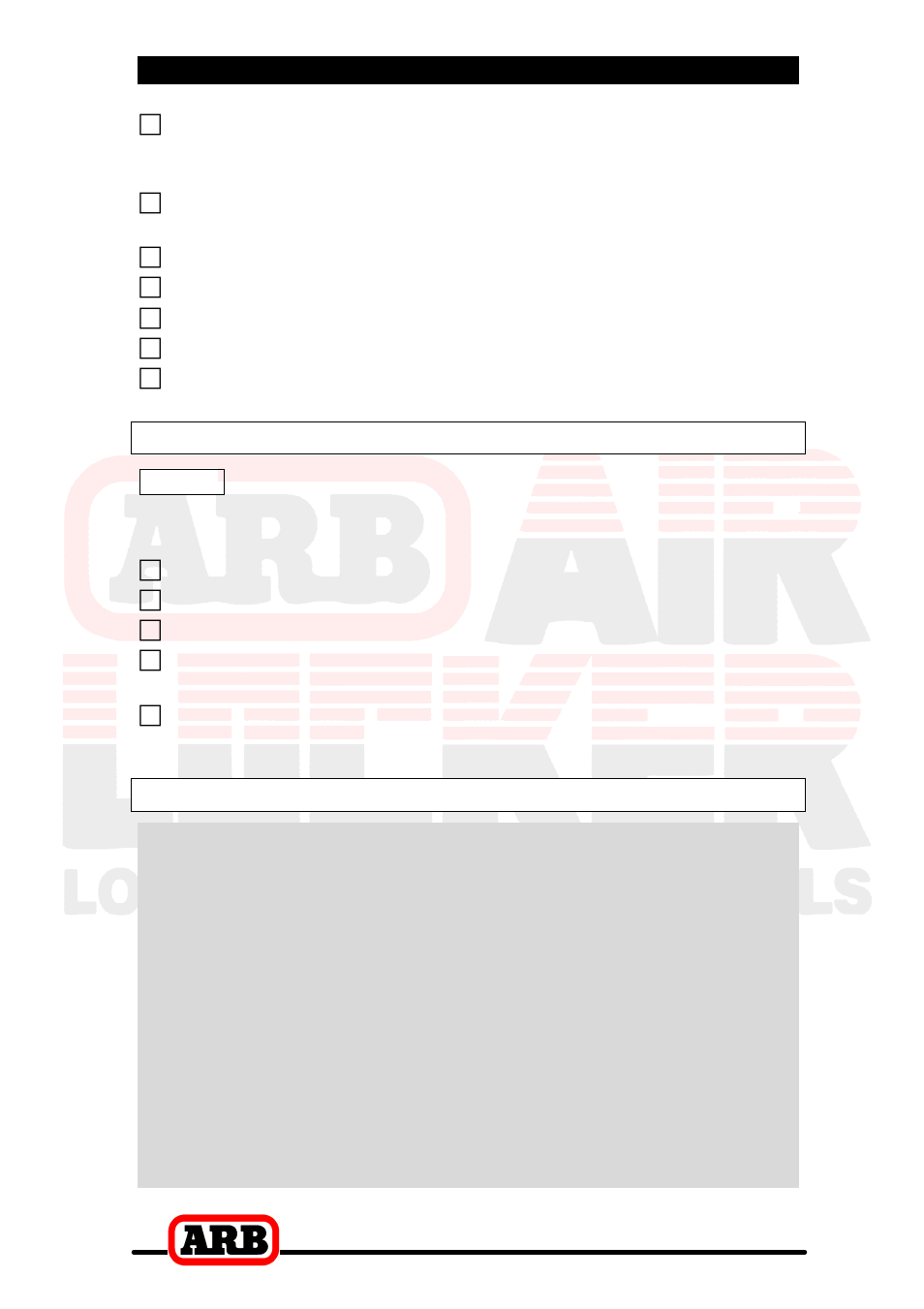 6 testing & final assembly, Re-sealing & filling the differential | ARB RD110 User Manual | Page 38 / 42