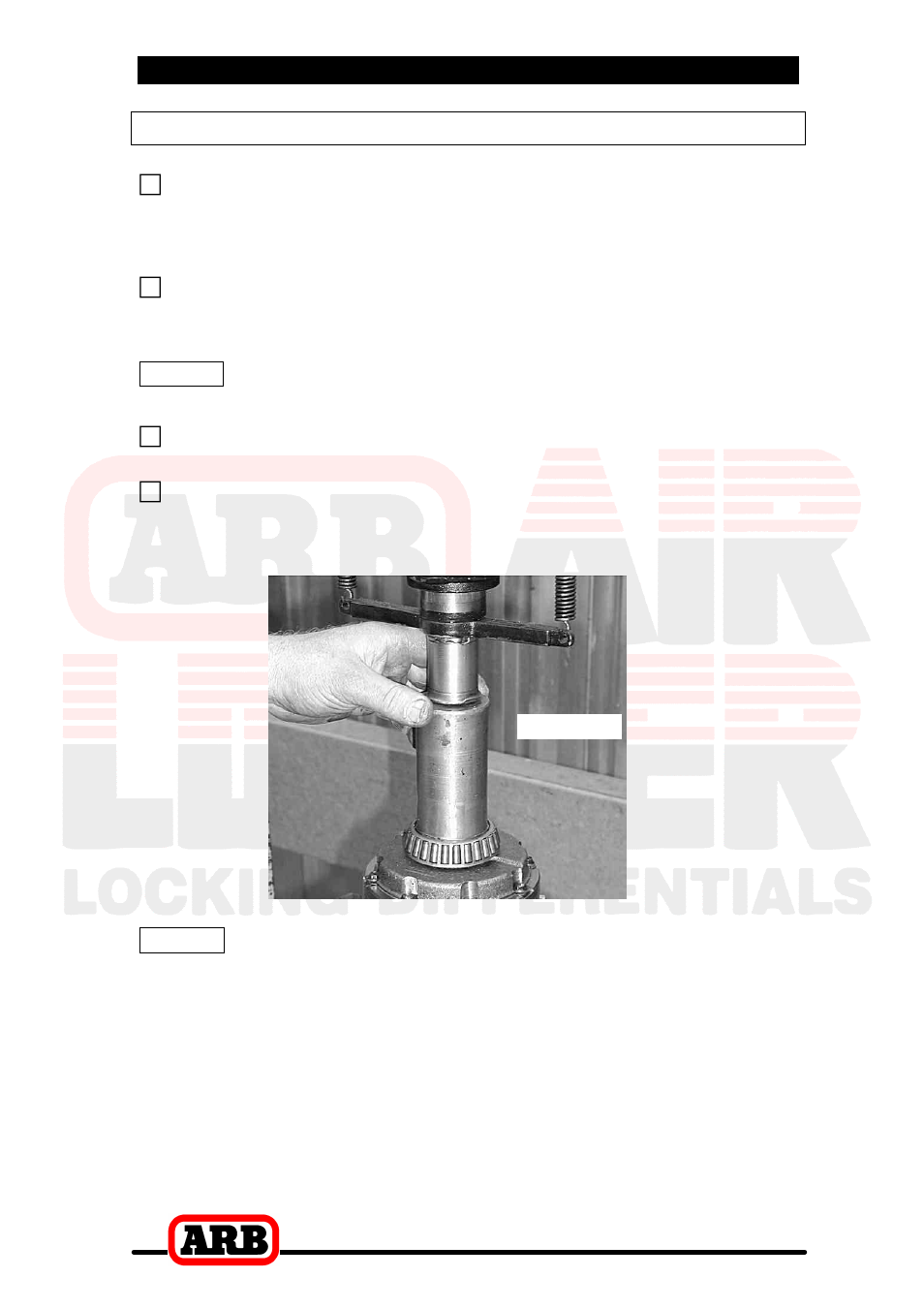 4 installing the air locker, Installing the carrier bearings | ARB RD106 User Manual | Page 18 / 48